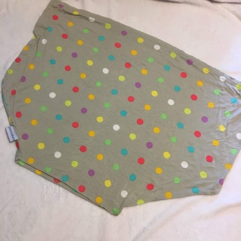 Canopy Couture Car Seat Cover Kids OS Gray Polka Dot Excellent Multi-Use Knit